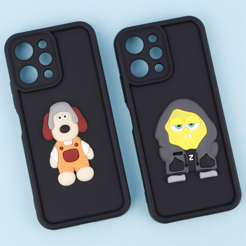 قاب سیلیکونی Fashion Case عروسک برجسته محافظ لنزدار Xiaomi Redmi 12 4G