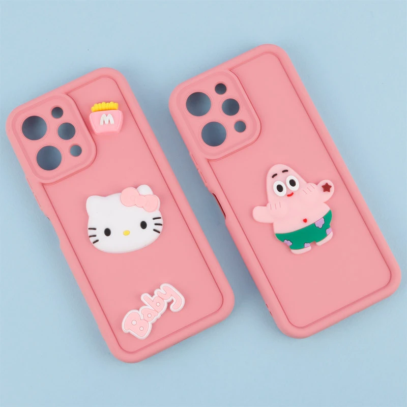 قاب سیلیکونی Fashion Case عروسک برجسته محافظ لنزدار Xiaomi Redmi 12 4G