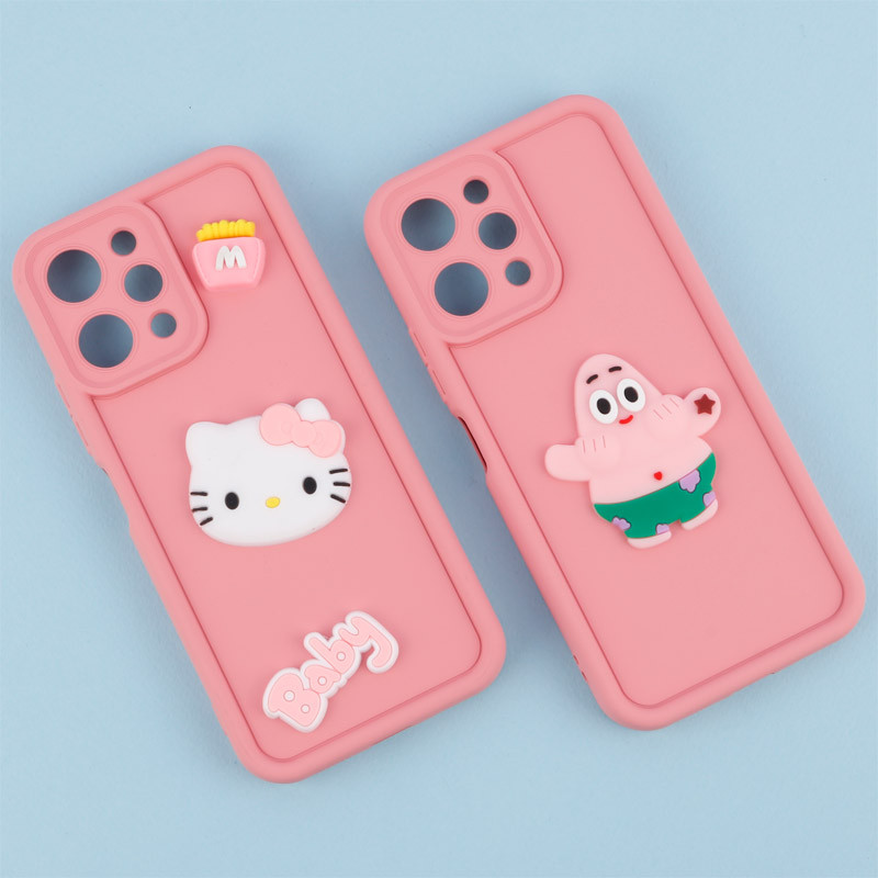 قاب سیلیکونی Fashion Case عروسک برجسته محافظ لنزدار Xiaomi Redmi 12 4G