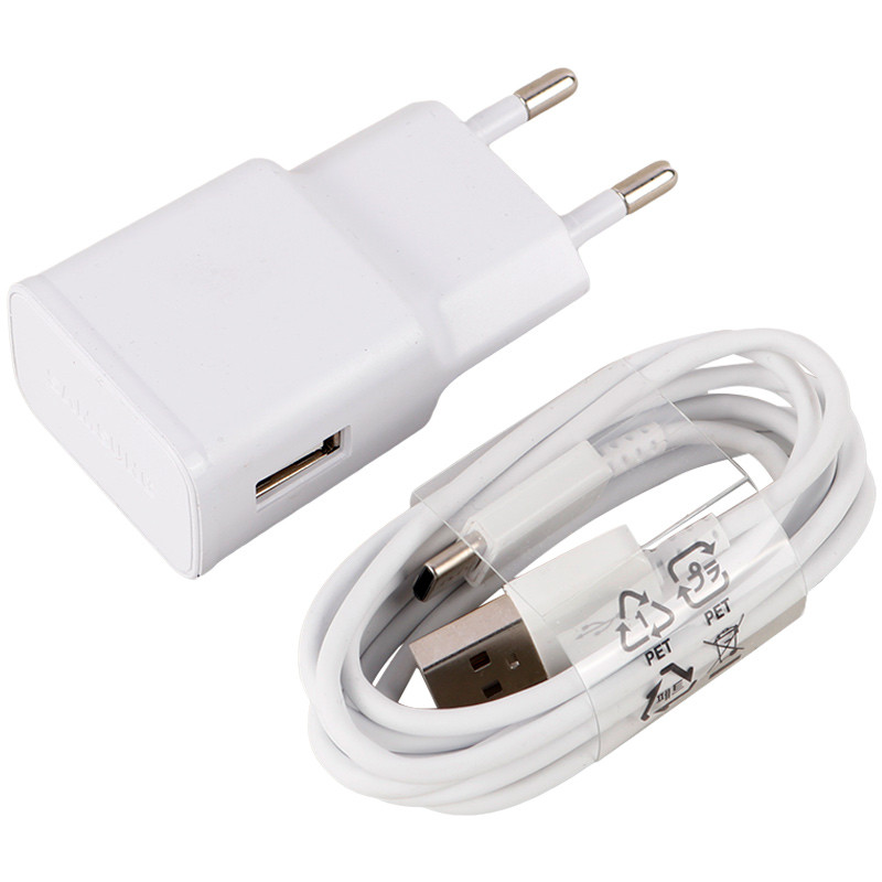شارژر دیواری فست شارژ Samsung S10+ EP-TA200 2A QC3.0 PD + کابل میکرو یو اس بی
