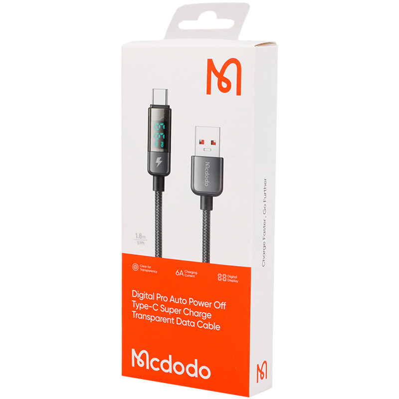 کابل تایپ سی فست شارژ Mcdodo CA-363 6A QC4.0 1.8m