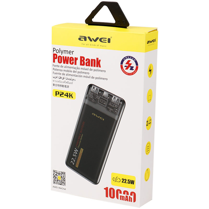پاوربانک فست شارژ 10000 اوی Awei P24K 22.5W