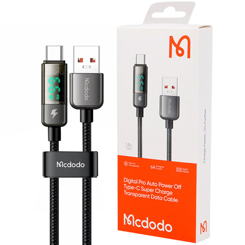 کابل تایپ سی فست شارژ Mcdodo CA-363 6A QC4.0 1.8m