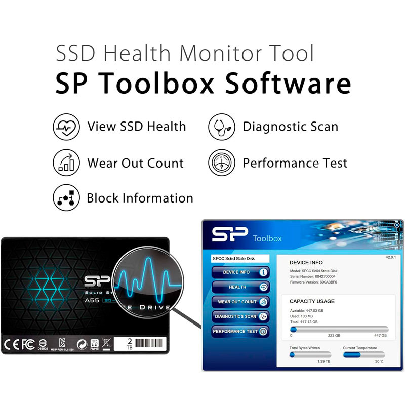 حافظه SSD سیلیکون پاور Silicon Power Ace A55 2TB