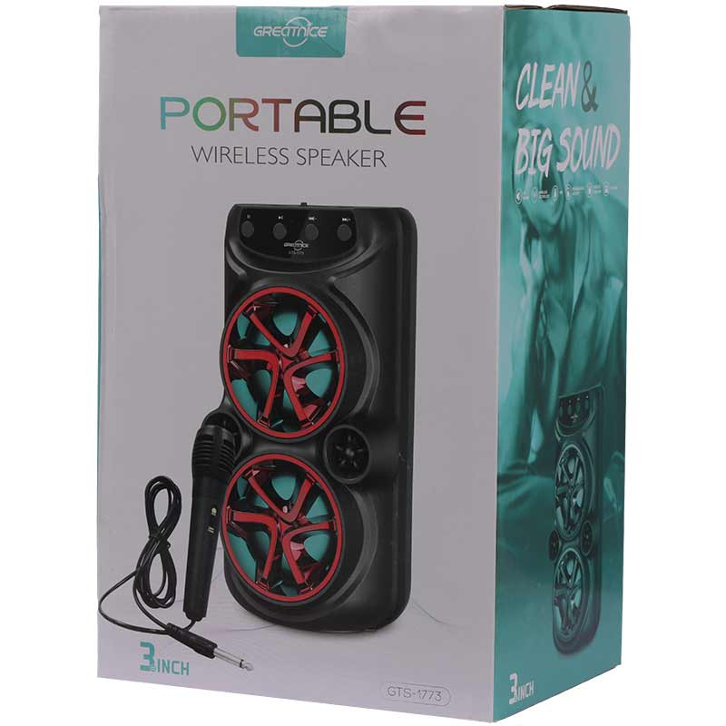 اسپیکر بلوتوثی رم و فلش خور Greatnice GTS-1773 + میکروفون