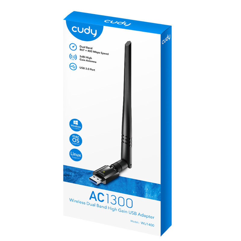 کارت شبکه بی سیم آنتن دار Cudy WU1400 400Mbps