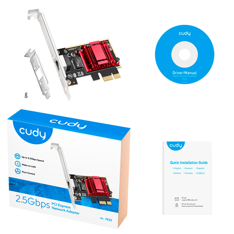 کارت شبکه اینترنال Cudy PE25 2.5Gbps PCI-E