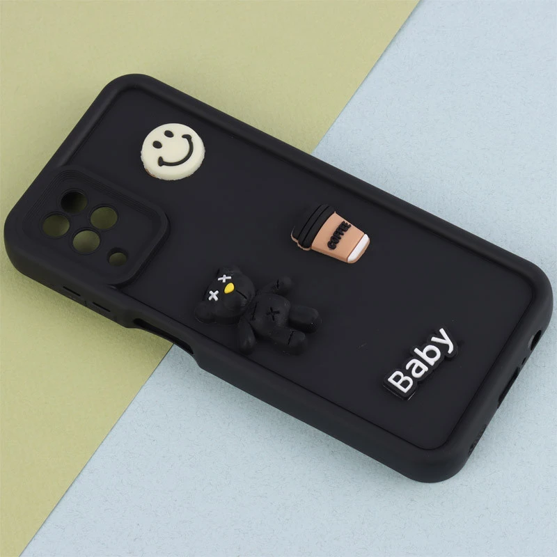 قاب سیلیکونی Fashion Case سامسونگ Galaxy A12 / M12 عروسک برجسته ریز محافظ لنزدار