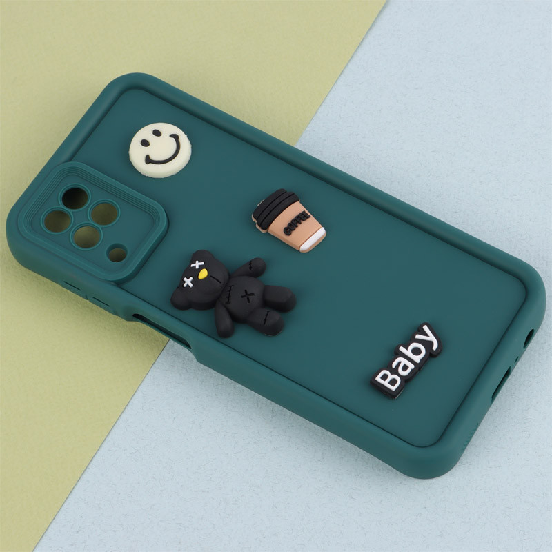 قاب سیلیکونی Fashion Case عروسک برجسته ریز محافظ لنزدار Samsung Galaxy A12 / M12