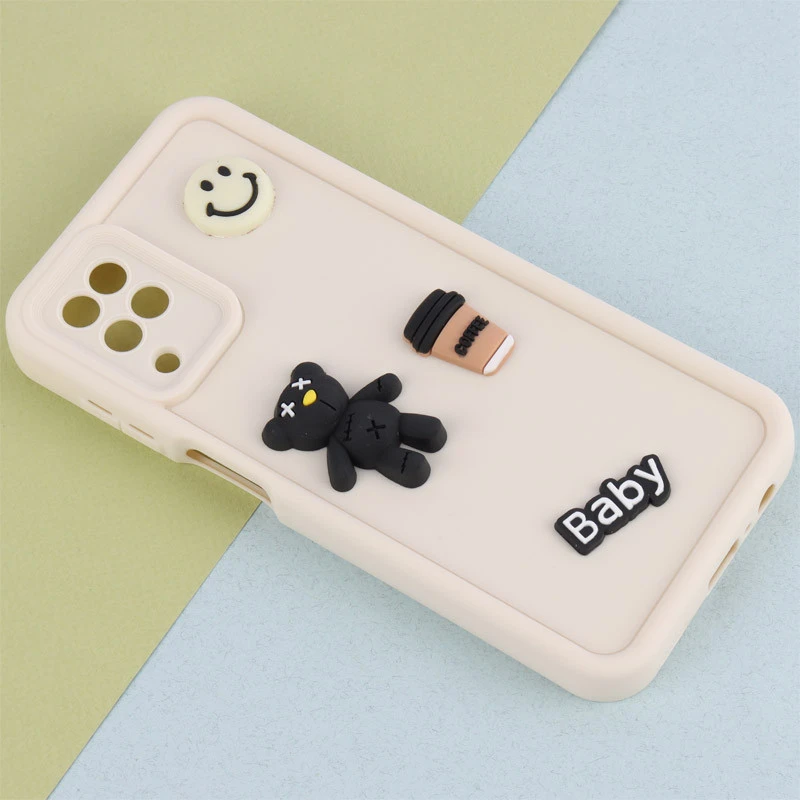 قاب سیلیکونی Fashion Case سامسونگ Galaxy A12 / M12 عروسک برجسته ریز محافظ لنزدار