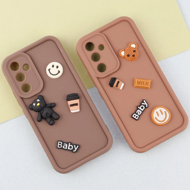 قاب سیلیکونی Fashion Case سامسونگ Galaxy A54 عروسک برجسته ریز محافظ لنزدار