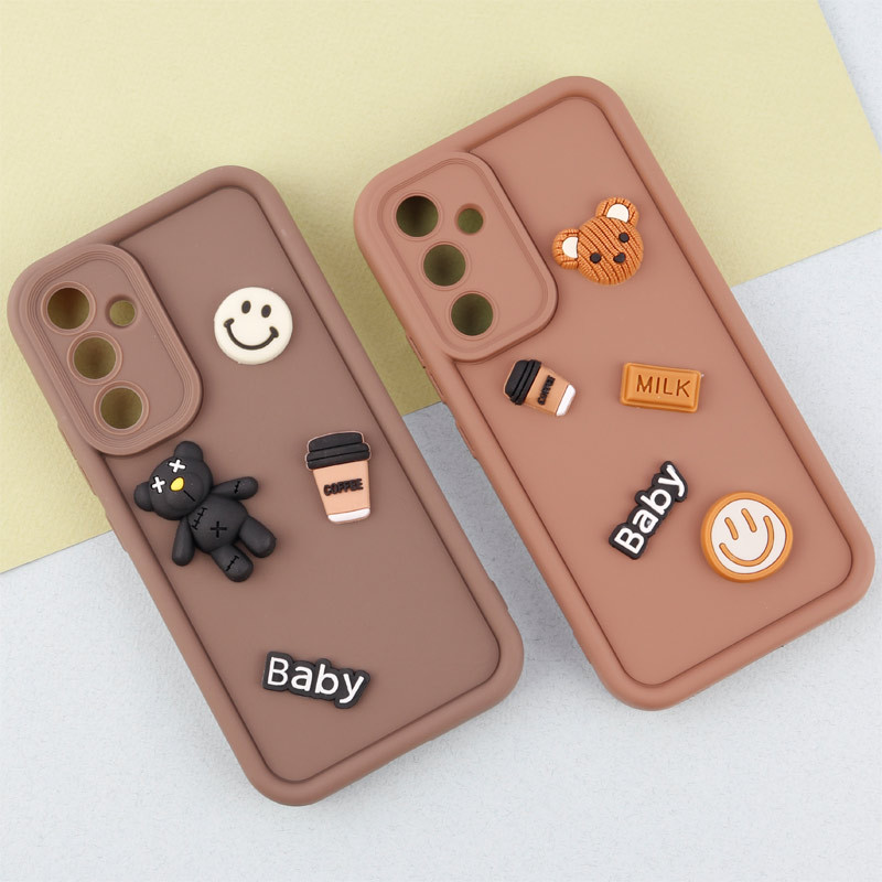 قاب سیلیکونی Fashion Case عروسک برجسته ریز محافظ لنزدار Samsung Galaxy A54