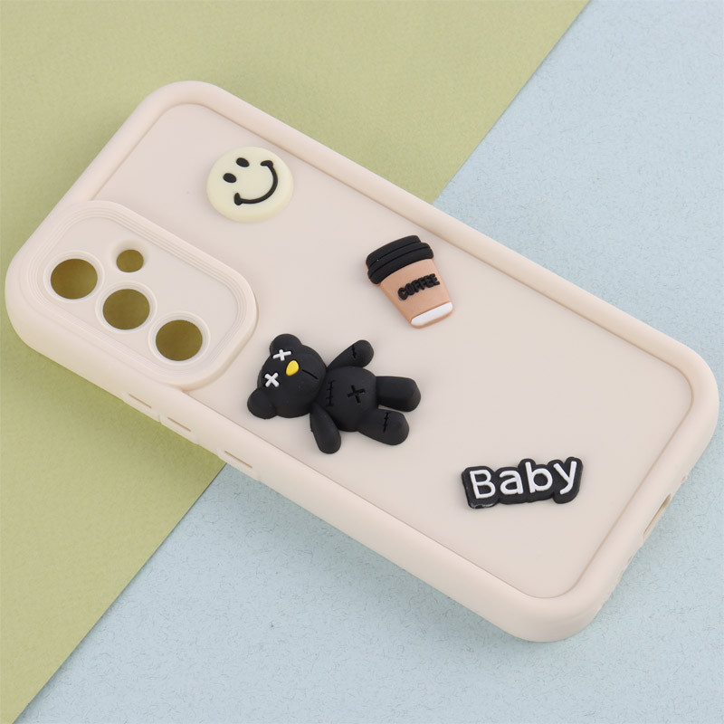 قاب سیلیکونی Fashion Case عروسک برجسته ریز محافظ لنزدار Samsung Galaxy A54