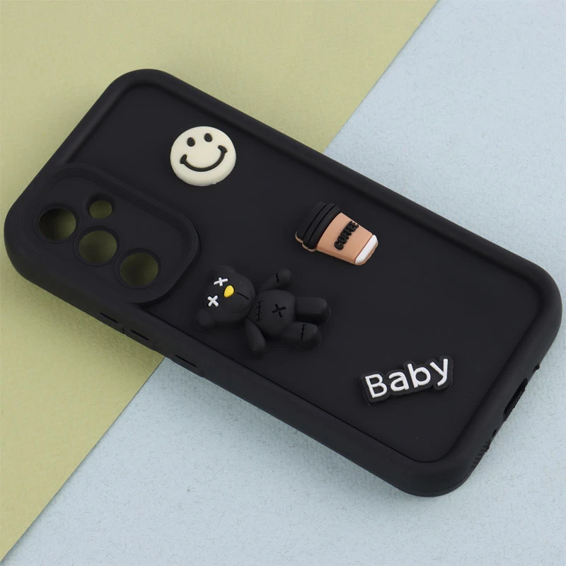 قاب سیلیکونی Fashion Case سامسونگ Galaxy A54 عروسک برجسته ریز محافظ لنزدار