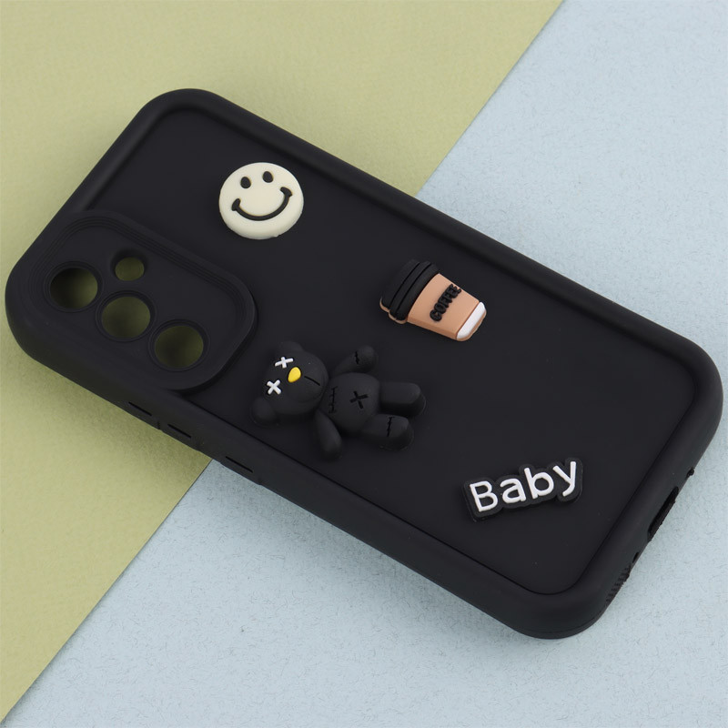 قاب سیلیکونی Fashion Case عروسک برجسته ریز محافظ لنزدار Samsung Galaxy A54