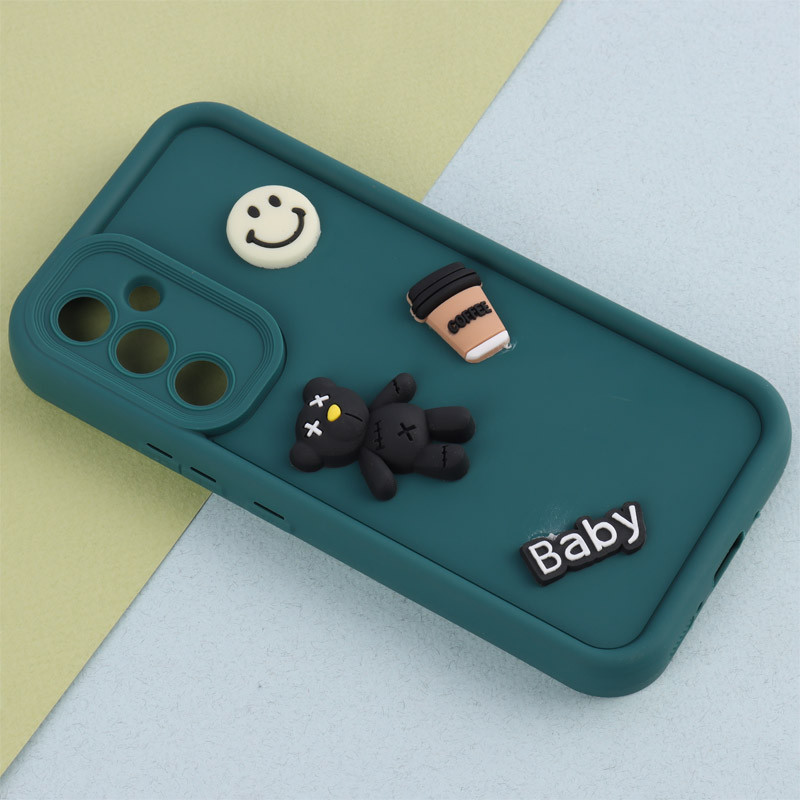 قاب سیلیکونی Fashion Case عروسک برجسته ریز محافظ لنزدار Samsung Galaxy A54