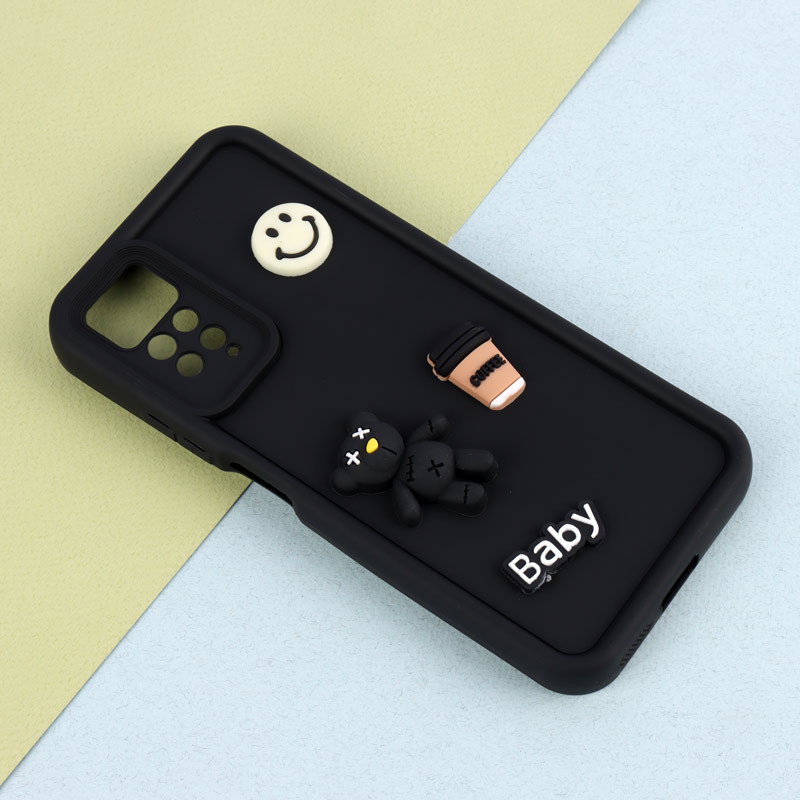 قاب سیلیکونی Fashion Case عروسک برجسته ریز محافظ لنزدار Xiaomi Redmi Note 12 Pro 4G