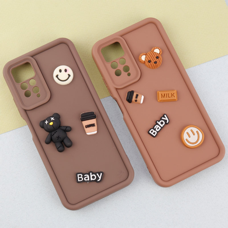 قاب سیلیکونی Fashion Case عروسک برجسته ریز محافظ لنزدار Xiaomi Redmi Note 12 Pro 4G