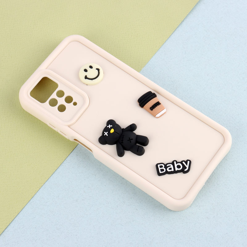 قاب سیلیکونی Fashion Case عروسک برجسته ریز محافظ لنزدار Xiaomi Redmi Note 12 Pro 4G