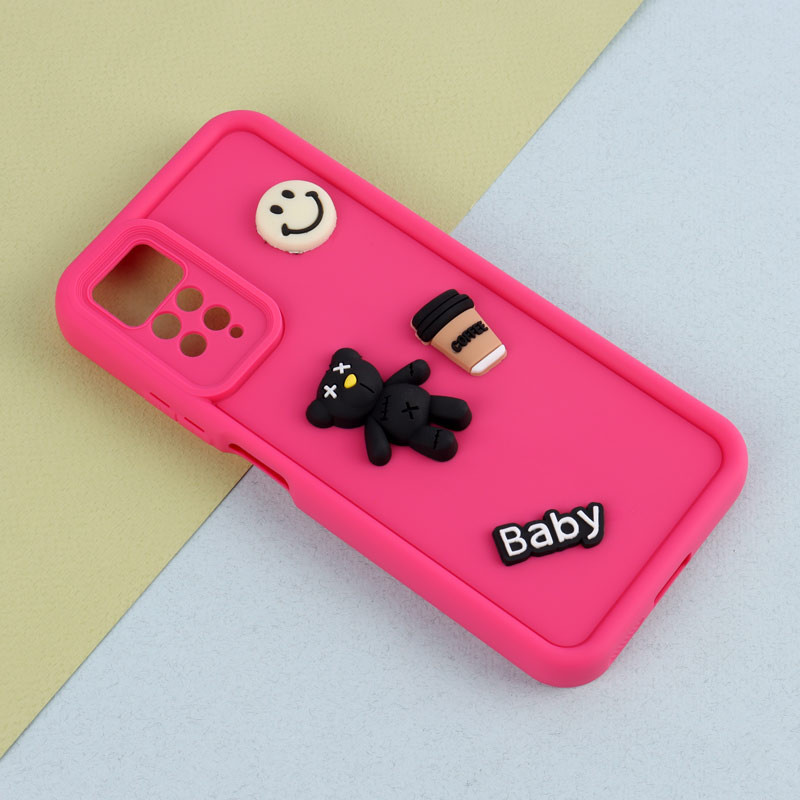 قاب سیلیکونی Fashion Case عروسک برجسته ریز محافظ لنزدار Xiaomi Redmi Note 12 Pro 4G