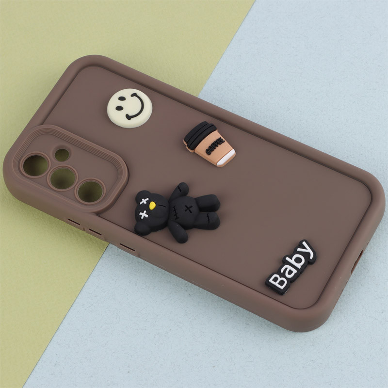 قاب سیلیکونی Fashion Case عروسک برجسته ریز محافظ لنزدار Samsung Galaxy A34