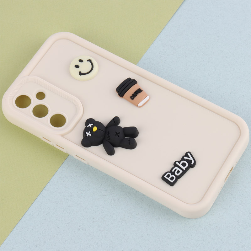 قاب سیلیکونی Fashion Case عروسک برجسته ریز محافظ لنزدار Samsung Galaxy A34