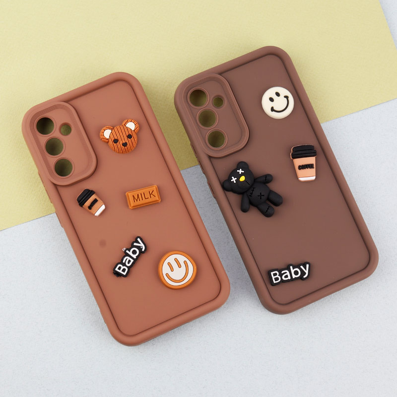 قاب سیلیکونی Fashion Case عروسک برجسته ریز محافظ لنزدار Samsung Galaxy A34