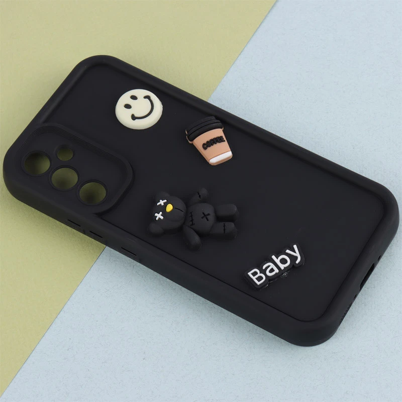 قاب سیلیکونی Fashion Case عروسک برجسته ریز محافظ لنزدار Samsung Galaxy A34