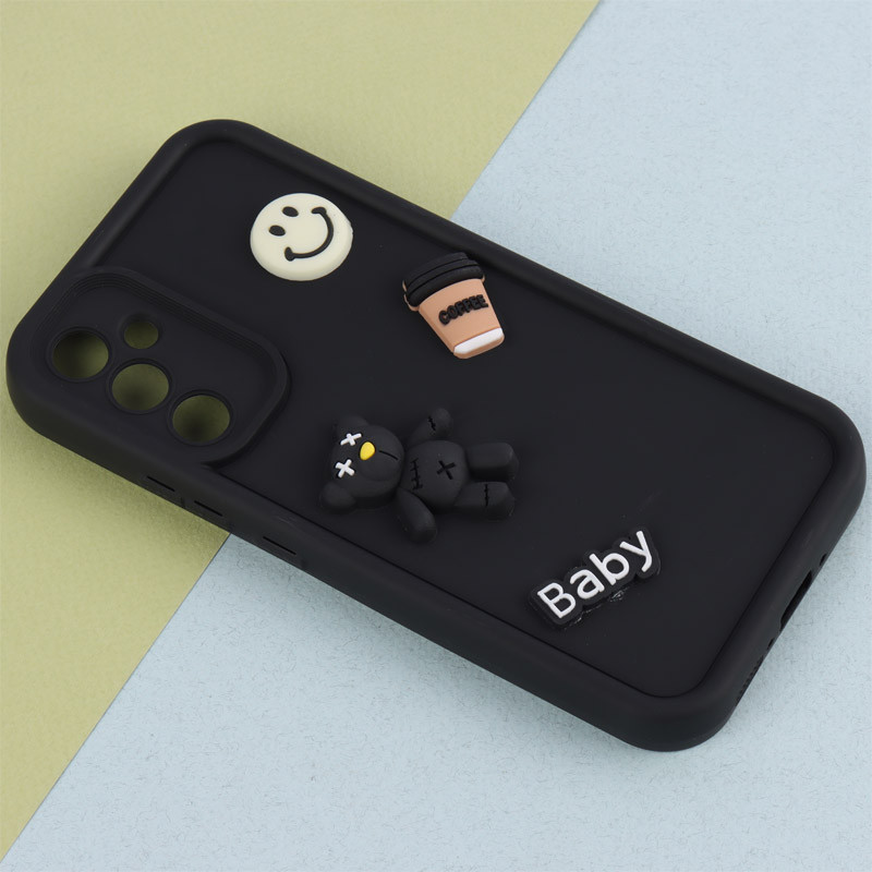 قاب سیلیکونی Fashion Case عروسک برجسته ریز محافظ لنزدار Samsung Galaxy A34