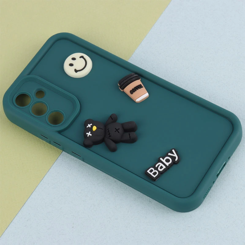 قاب سیلیکونی Fashion Case عروسک برجسته ریز محافظ لنزدار Samsung Galaxy A34