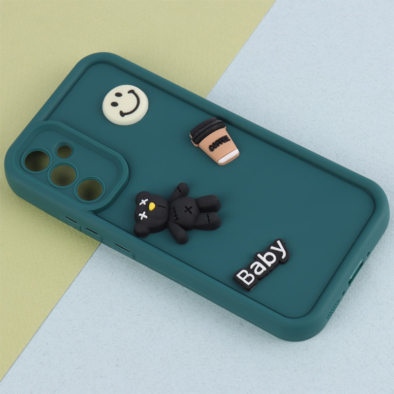 قاب سیلیکونی Fashion Case عروسک برجسته ریز محافظ لنزدار Samsung Galaxy A34