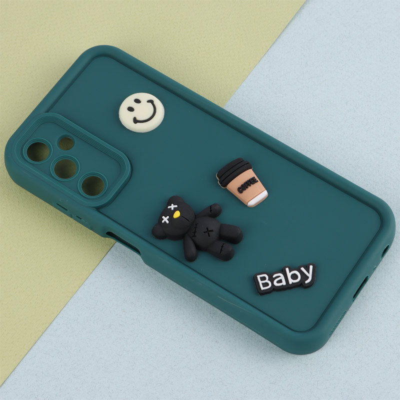 قاب سیلیکونی Fashion Case عروسک برجسته ریز محافظ لنزدار Samsung Galaxy A05s