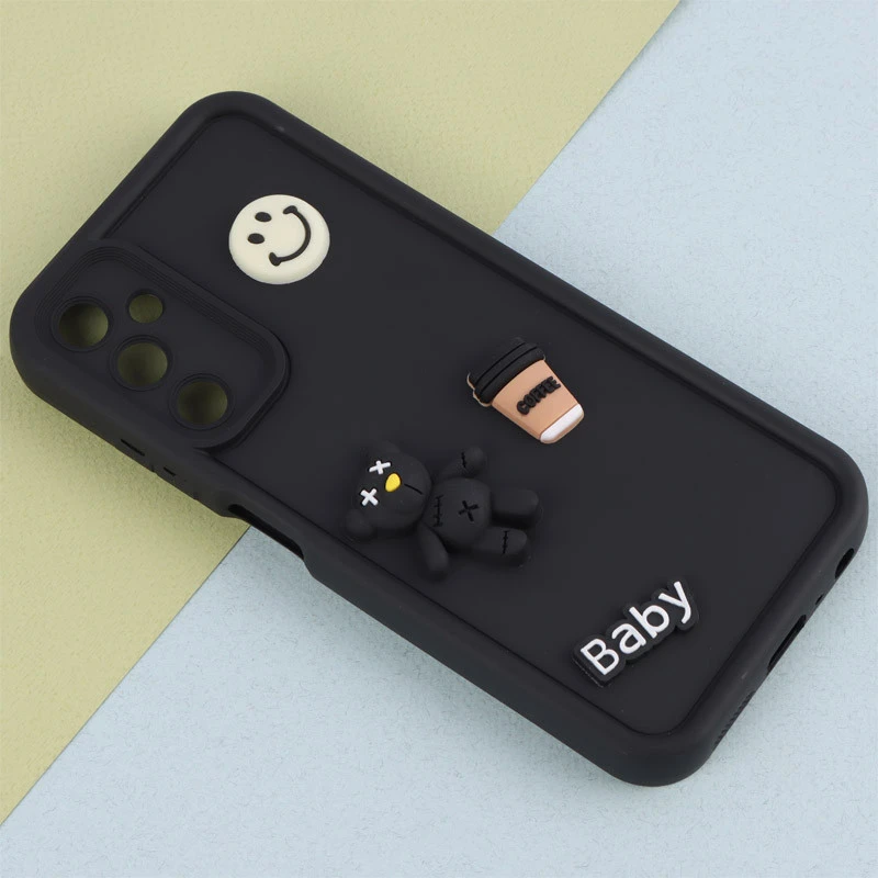 قاب سیلیکونی Fashion Case عروسک برجسته ریز محافظ لنزدار Samsung Galaxy A05s