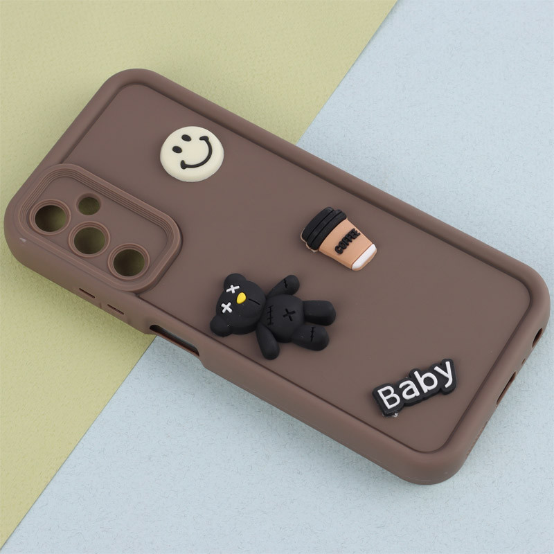 قاب سیلیکونی Fashion Case عروسک برجسته ریز محافظ لنزدار Samsung Galaxy A05s