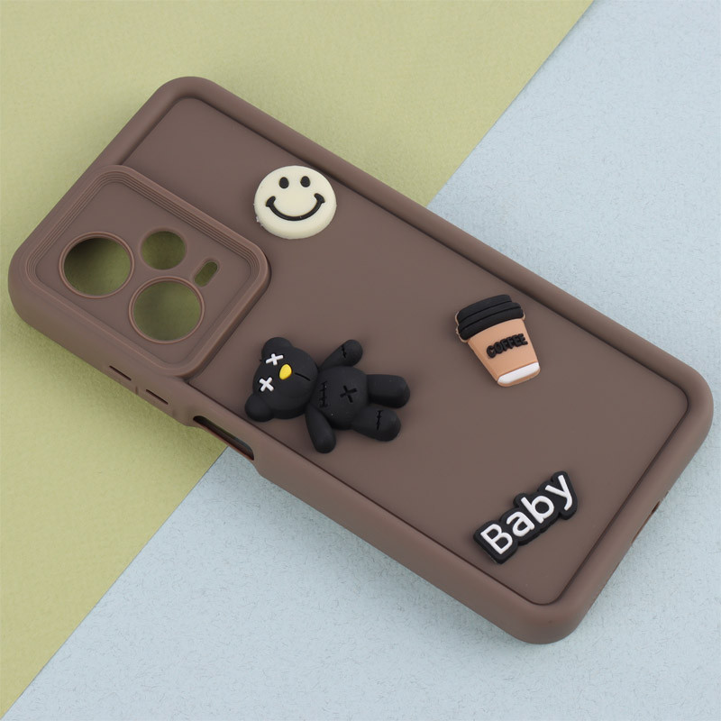 قاب سیلیکونی Fashion Case عروسک برجسته ریز محافظ لنزدار Xiaomi Redmi Note 12 Pro 5G