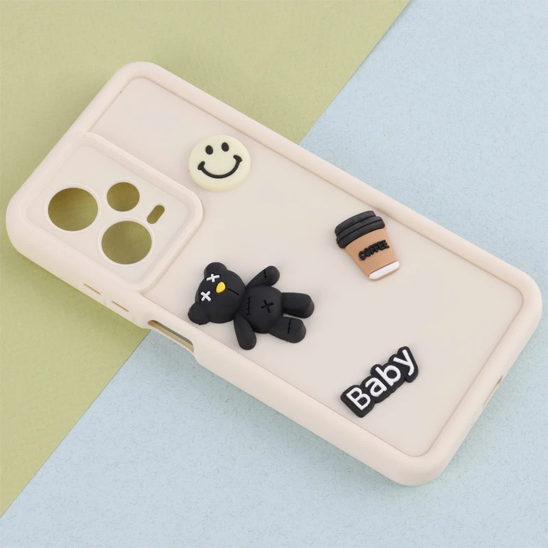 قاب سیلیکونی Fashion Case عروسک برجسته ریز محافظ لنزدار Xiaomi Redmi Note 12 Pro 5G