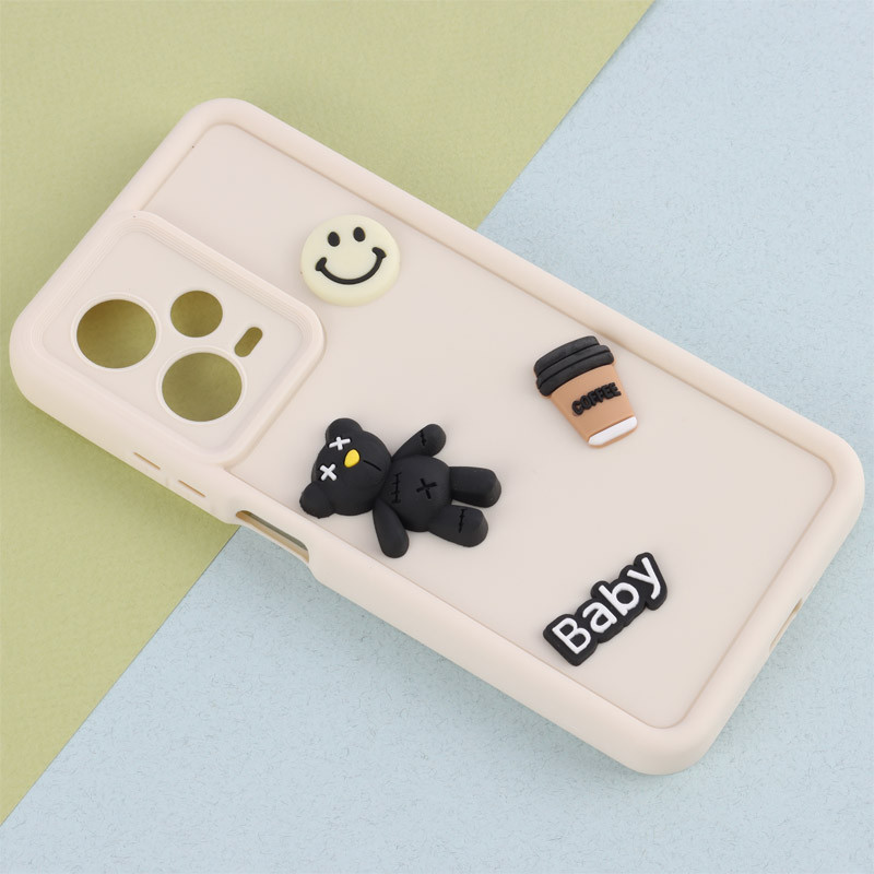 قاب سیلیکونی Fashion Case عروسک برجسته ریز محافظ لنزدار Xiaomi Redmi Note 12 Pro 5G