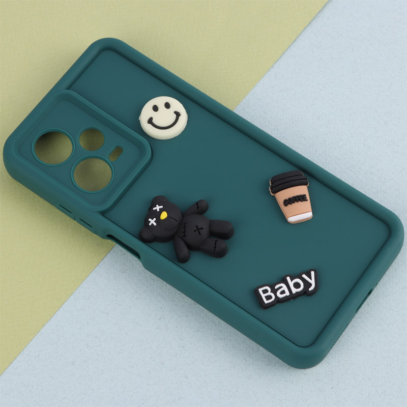 قاب سیلیکونی Fashion Case عروسک برجسته ریز محافظ لنزدار Xiaomi Redmi Note 12 Pro 5G
