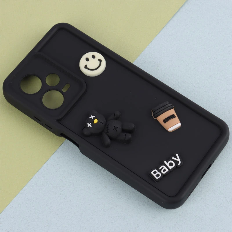 قاب سیلیکونی Fashion Case عروسک برجسته ریز محافظ لنزدار Xiaomi Redmi Note 12 Pro 5G