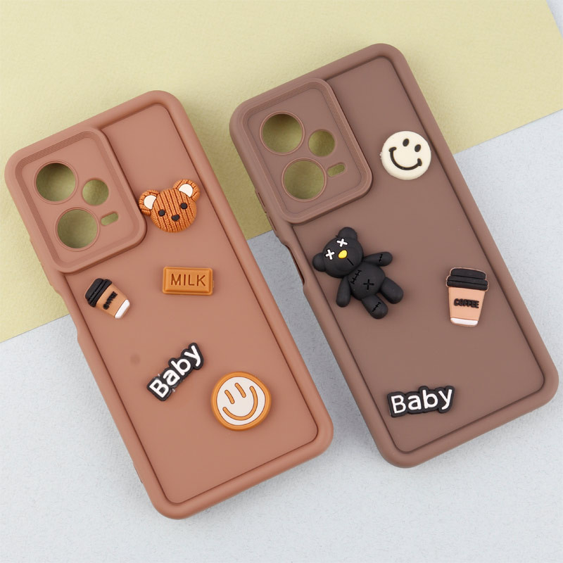 قاب سیلیکونی Fashion Case عروسک برجسته ریز محافظ لنزدار Xiaomi Redmi Note 12 Pro 5G