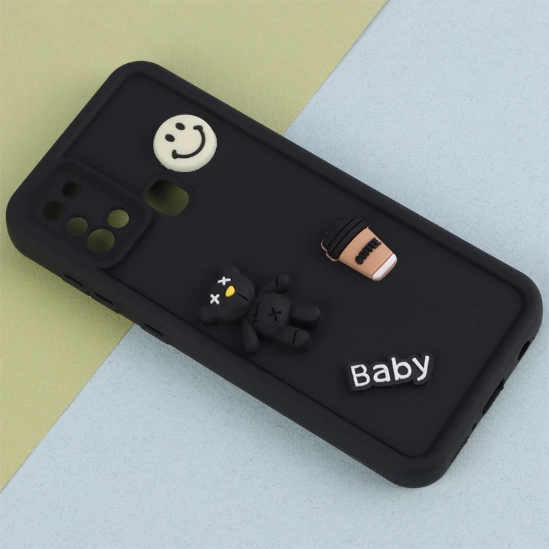 قاب سیلیکونی Fashion Case عروسک برجسته ریز محافظ لنزدار Samsung Galaxy A21s