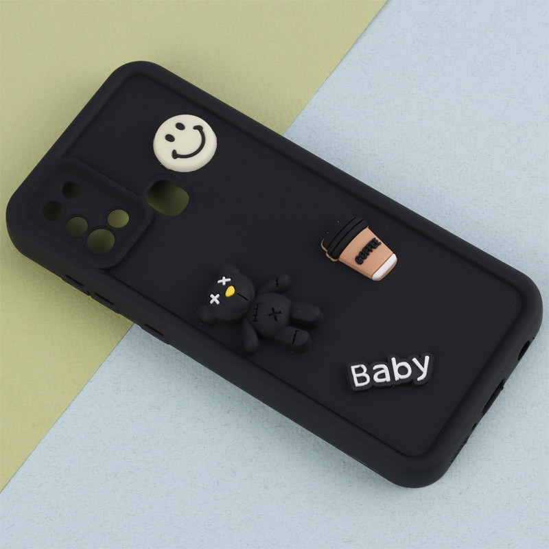 قاب سیلیکونی Fashion Case عروسک برجسته ریز محافظ لنزدار Samsung Galaxy A21s