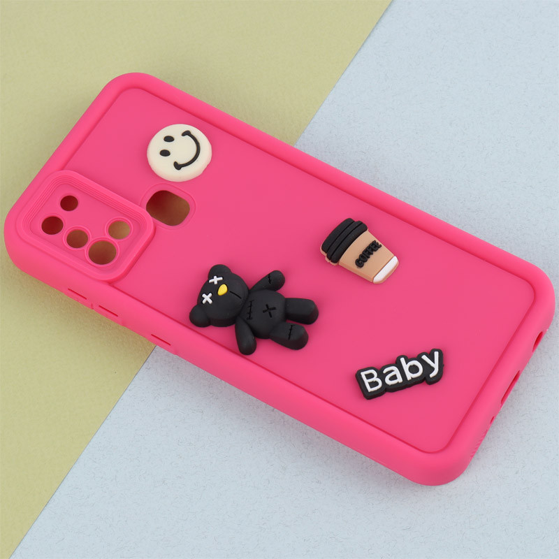 قاب سیلیکونی Fashion Case عروسک برجسته ریز محافظ لنزدار Samsung Galaxy A21s