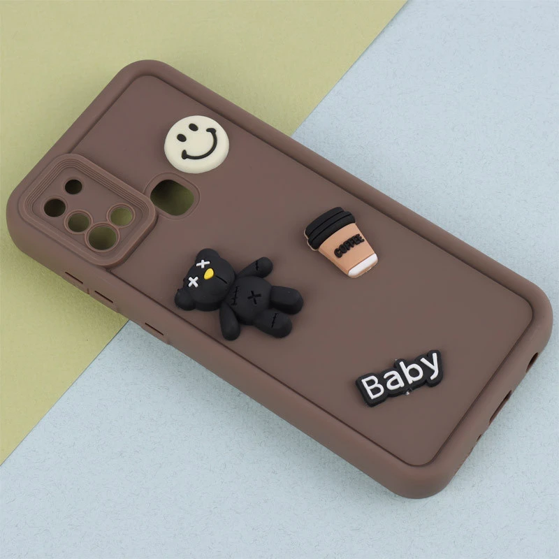 قاب سیلیکونی Fashion Case عروسک برجسته ریز محافظ لنزدار Samsung Galaxy A21s