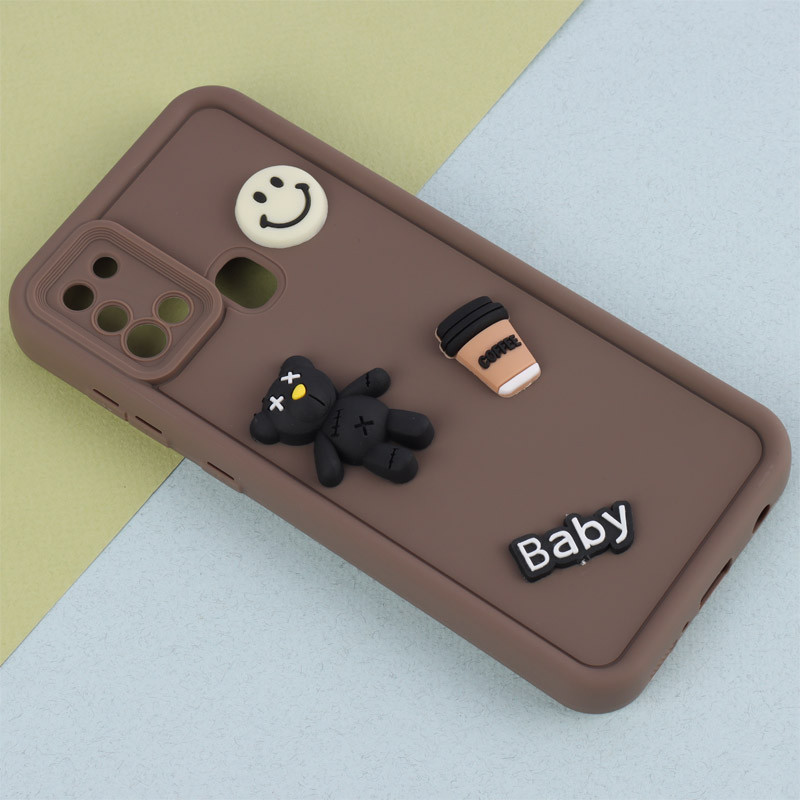 قاب سیلیکونی Fashion Case عروسک برجسته ریز محافظ لنزدار Samsung Galaxy A21s
