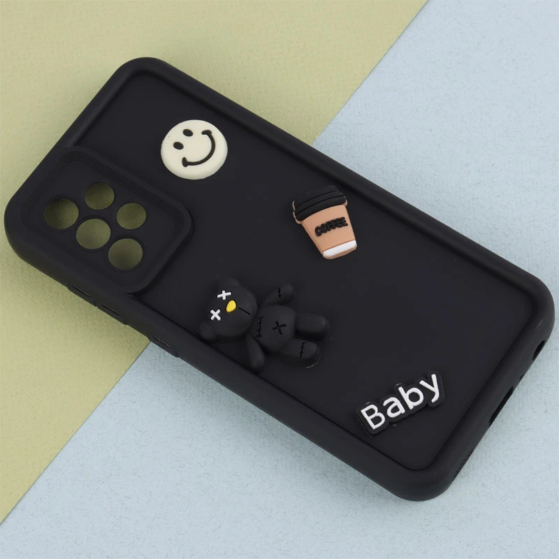 قاب سیلیکونی Fashion Case عروسک برجسته ریز محافظ لنزدار Samsung Galaxy A52 / A52s
