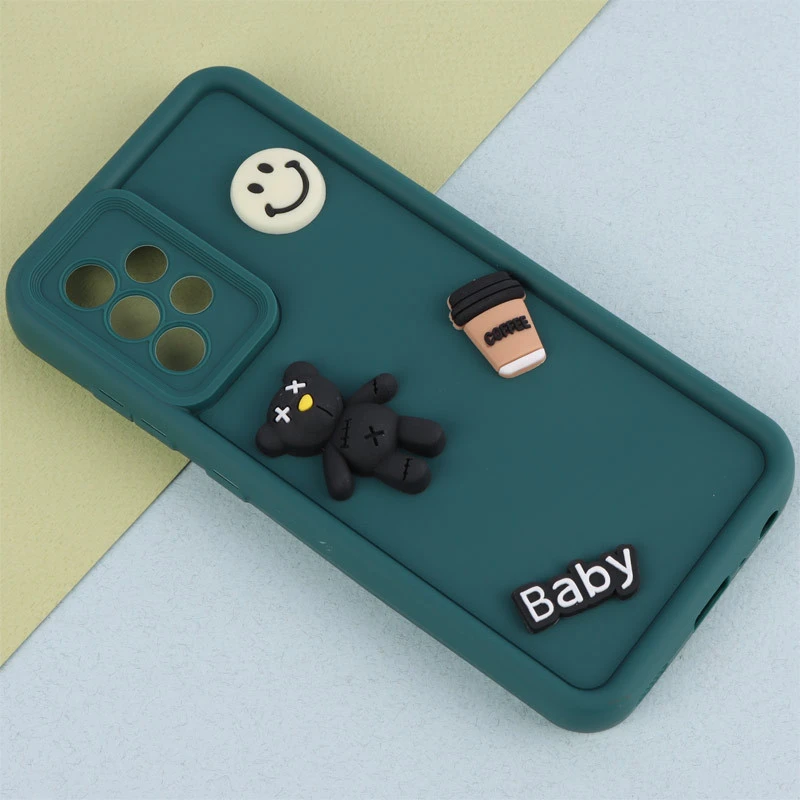 قاب سیلیکونی Fashion Case عروسک برجسته ریز محافظ لنزدار Samsung Galaxy A52 / A52s