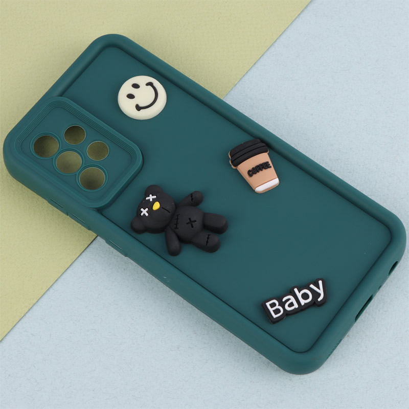 قاب سیلیکونی Fashion Case عروسک برجسته ریز محافظ لنزدار Samsung Galaxy A52 / A52s