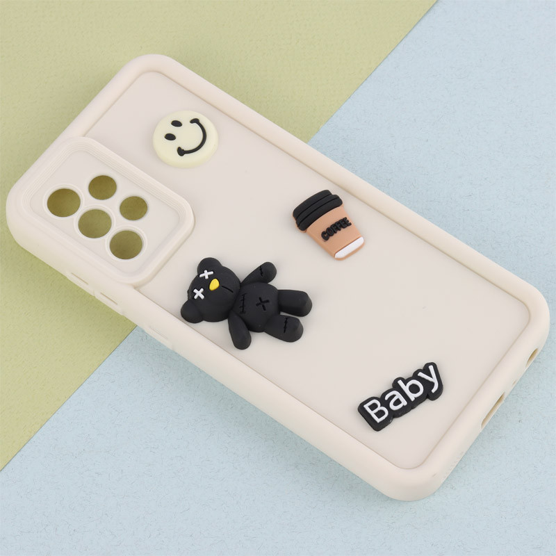 قاب سیلیکونی Fashion Case عروسک برجسته ریز محافظ لنزدار Samsung Galaxy A52 / A52s