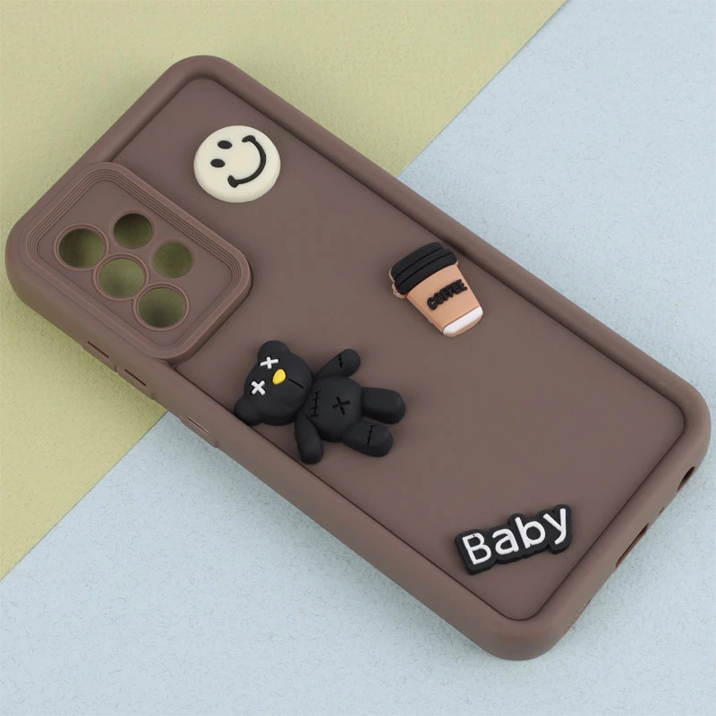 قاب سیلیکونی Fashion Case عروسک برجسته ریز محافظ لنزدار Samsung Galaxy A52 / A52s